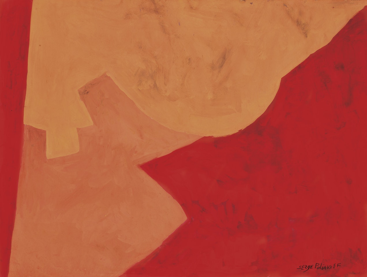 Composition orangée by Serge Poliakoff