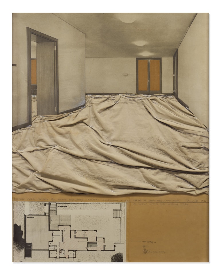 Wrapped Floor (Project for Museum Haus Lange - Krefeld - Wilhelmshof Alee) by Christo