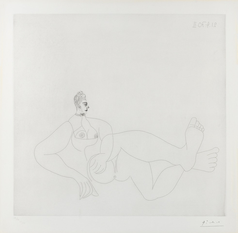 Odalisque au Collier de Chien, from 'Séries 156' by Pablo Picasso