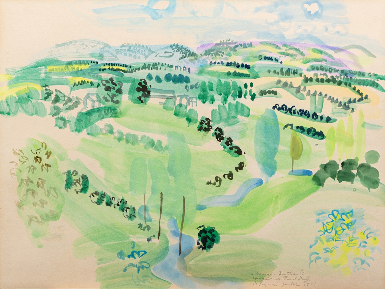 Paysage d’Auvergne by Raoul Dufy
