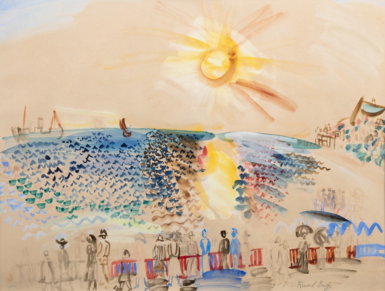 La promenade à Sainte-Adresse by Raoul Dufy
