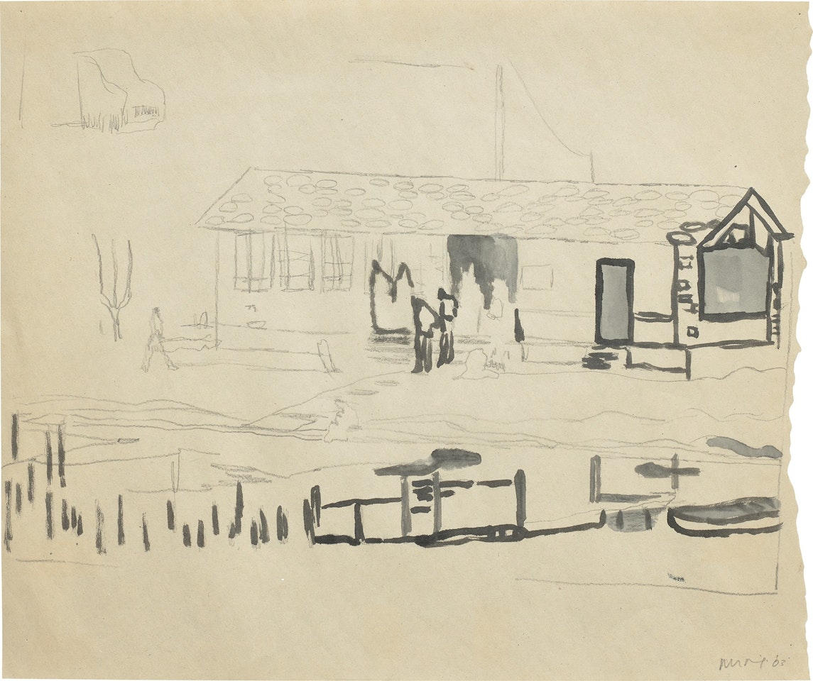 Study for "Guru" (Doty Boathouse) by Peter Doig