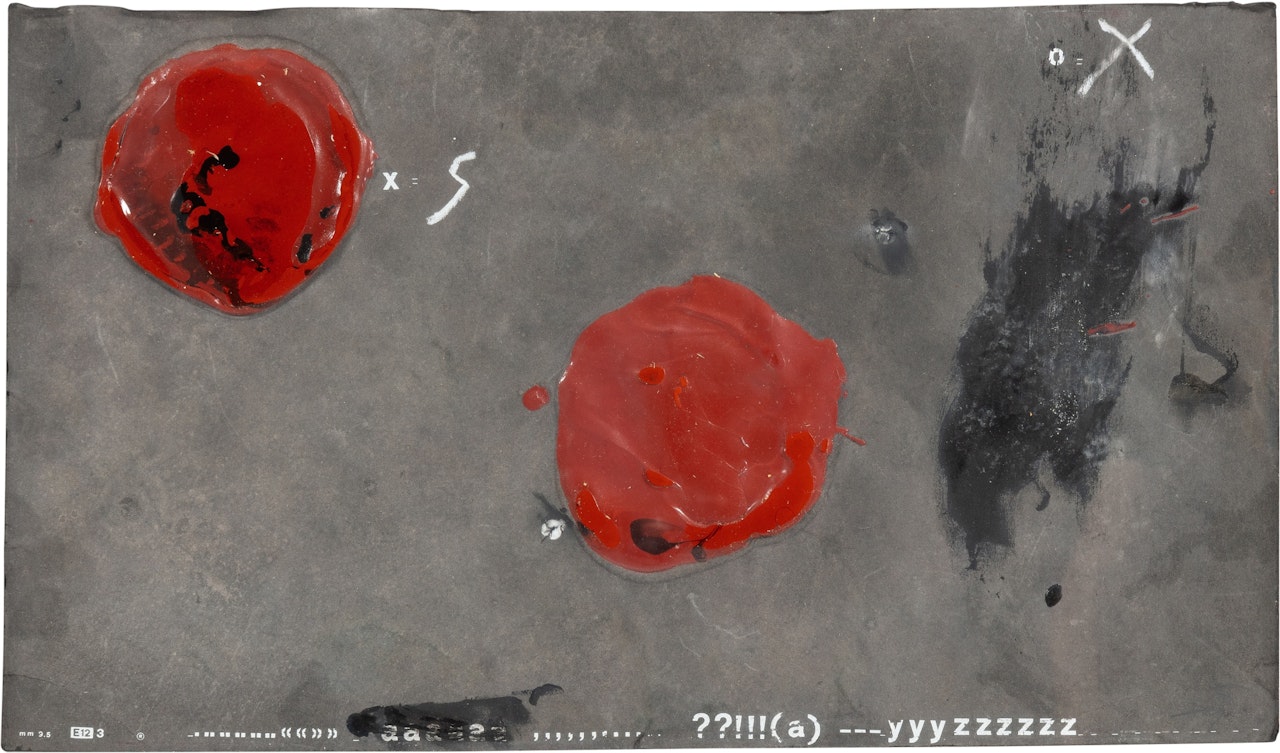 Deux Cercles d'Acrylique by Antoni Tapies