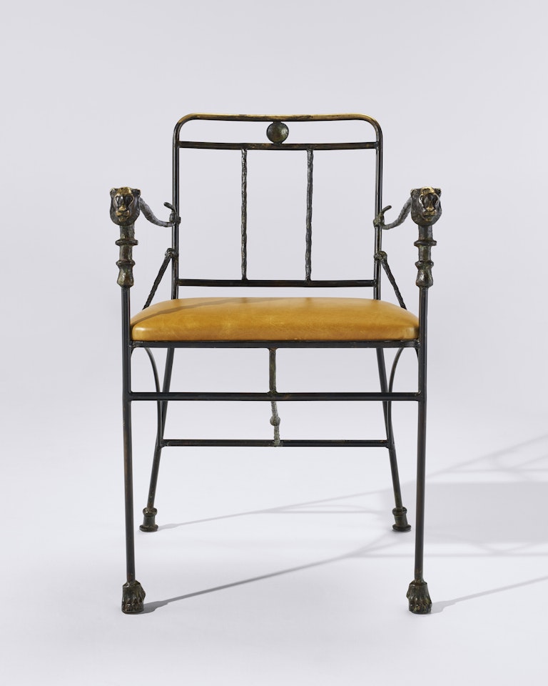 "Fauteuil Tête de lionne" by Diego Giacometti