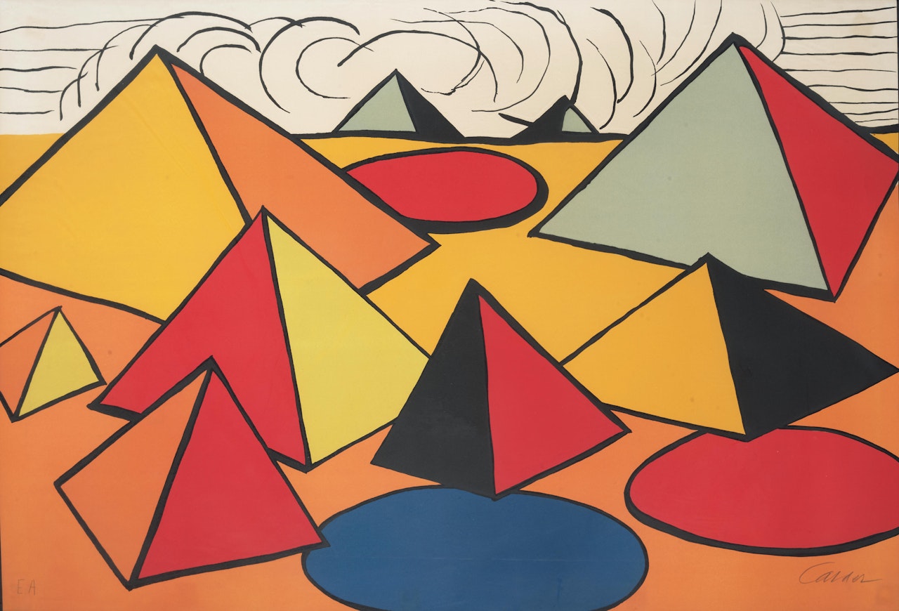 Untitled (Pyramids and Circles) by Alexander Calder