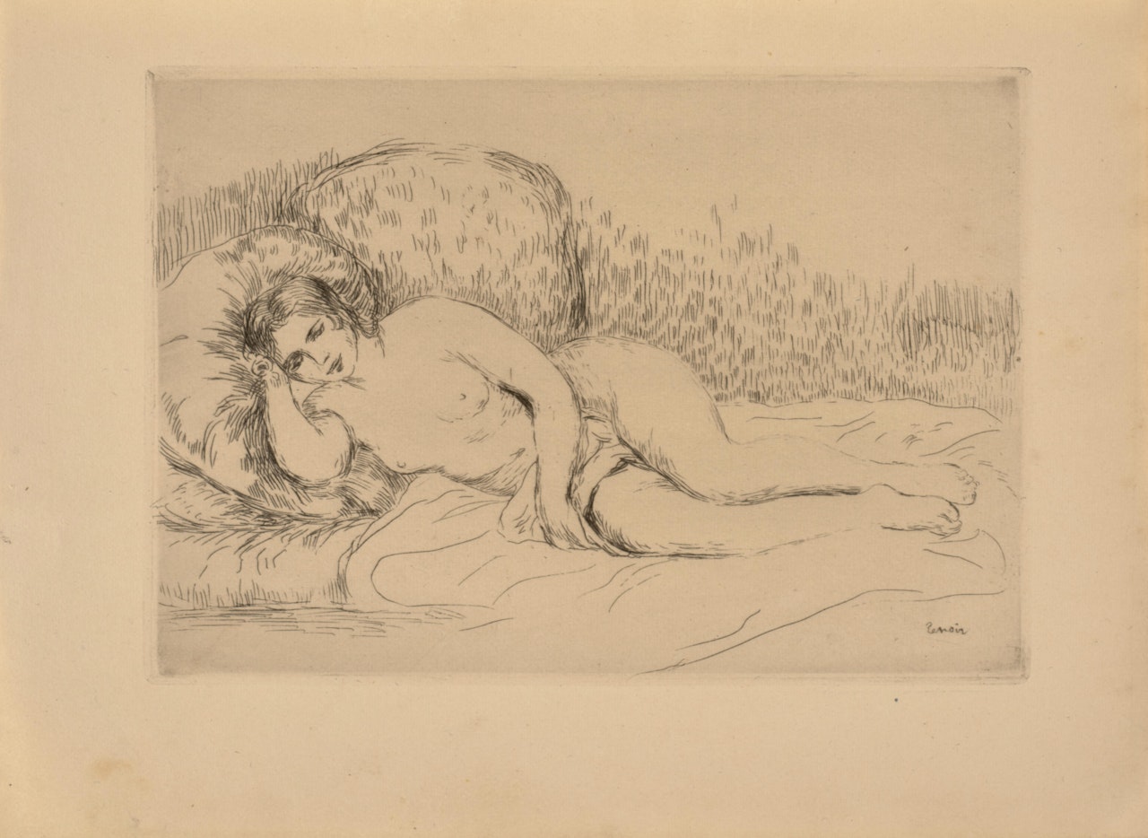 Femme couchée (tournée à gauche) by Pierre-Auguste Renoir