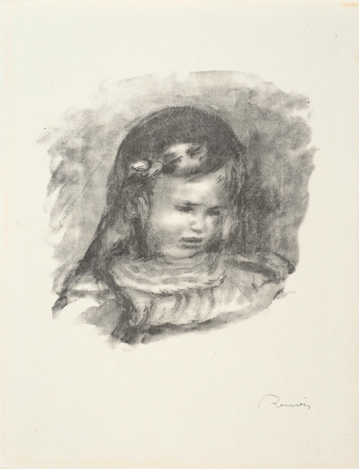 Claude Renoir, la tête baissée; La pierre au trois croquis (2 works) by Pierre-Auguste Renoir
