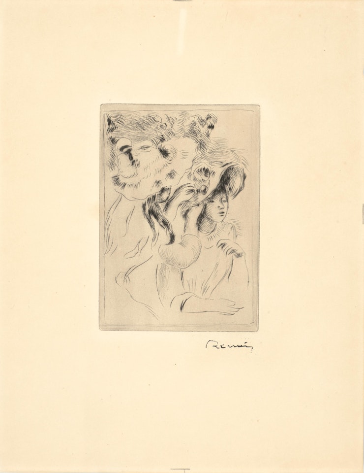 Le chapeau épinglé (La fille de Berthe Morisot et sa cousine) by Pierre-Auguste Renoir