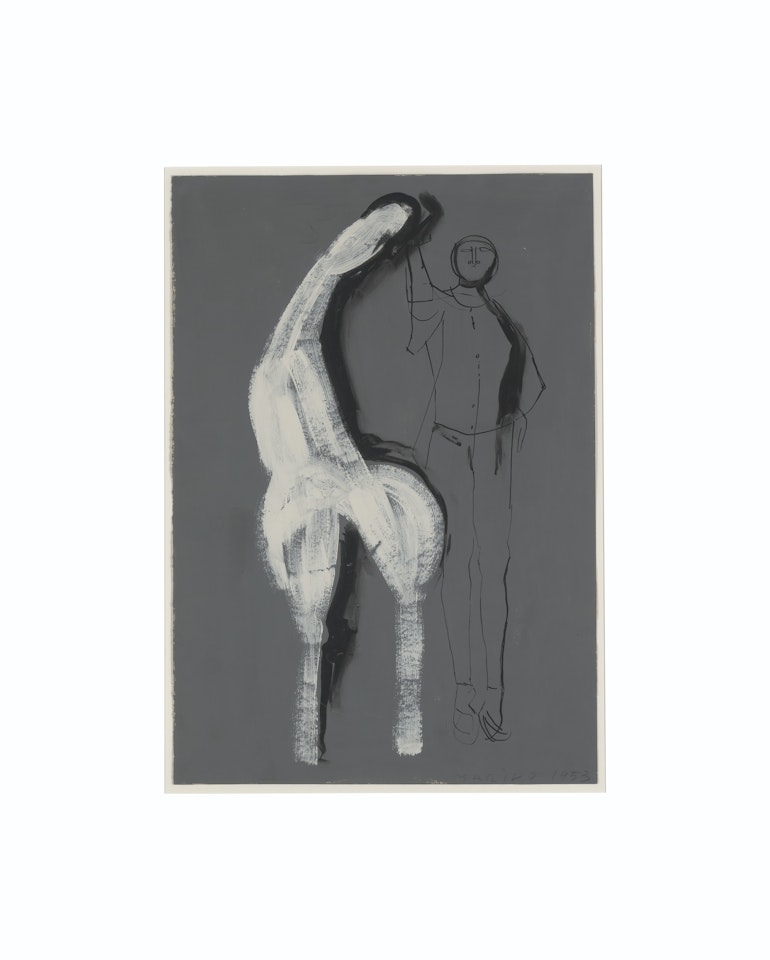 Cavaliere accanto al suo cavallo by Marino Marini