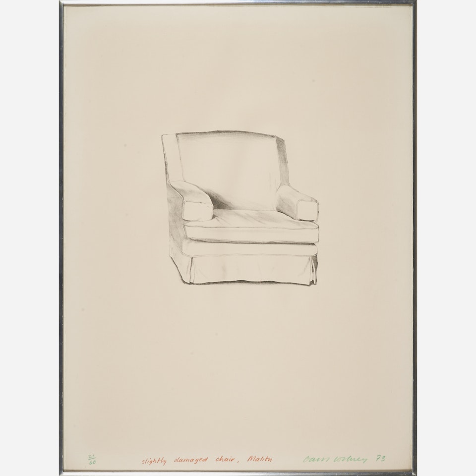 Slightly Damaged Chair by David Hockney