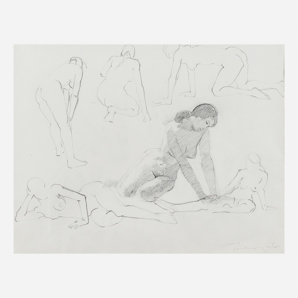 Untitled (Double-sided Drawing) by Wayne Thiebaud