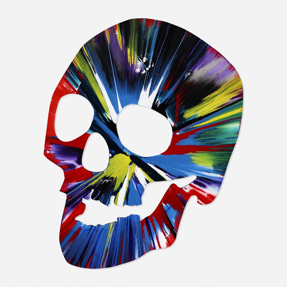 Skull Spin Painting by Damien Hirst