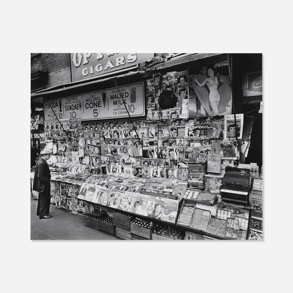 Newsstand, East 32nd Street and Third Avenue, Manhattan by Berenice Abbott
