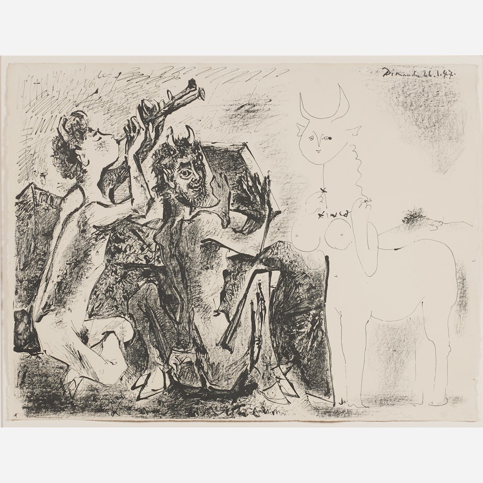 Les Faunes et la Centauresse by Pablo Picasso