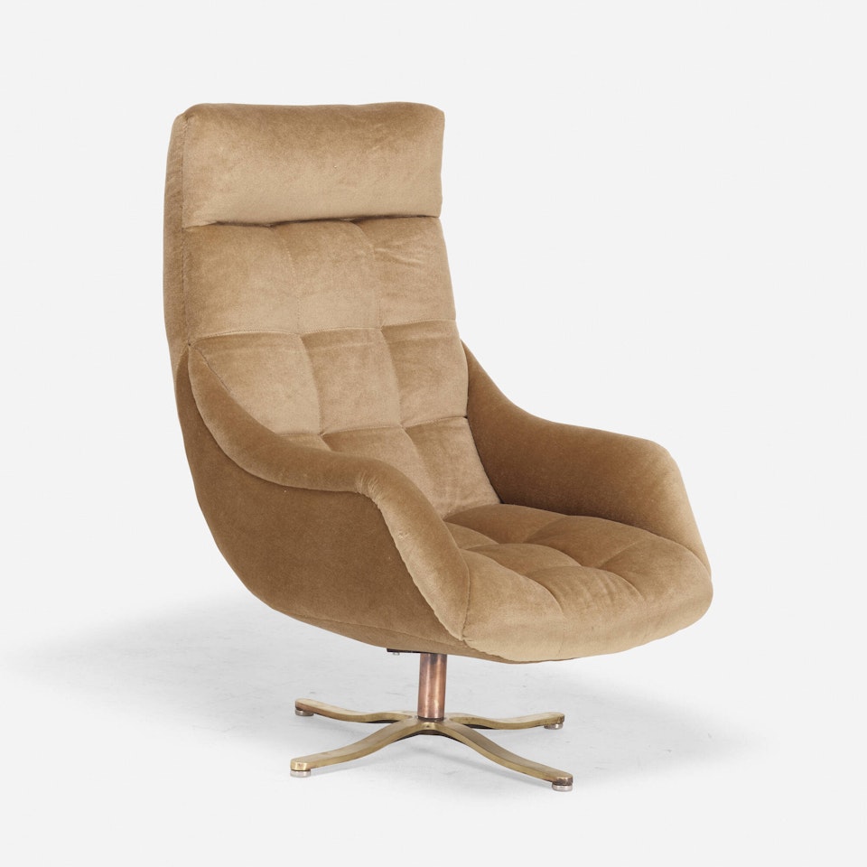 High Back Contour swivel chair by Vladimir Kagan
