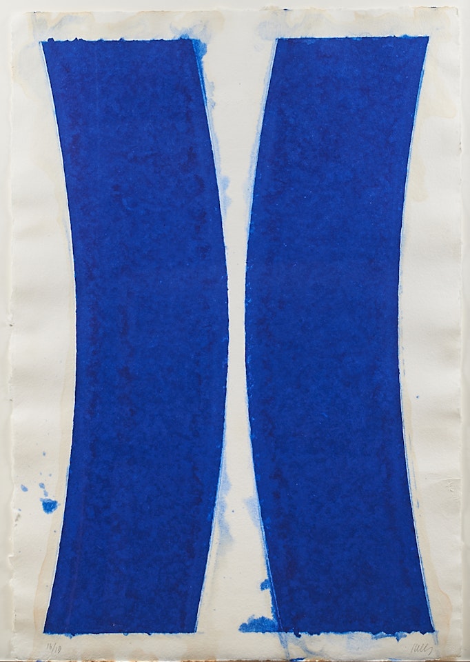 Colored Paper Image V (Blue Curves) by Ellsworth Kelly