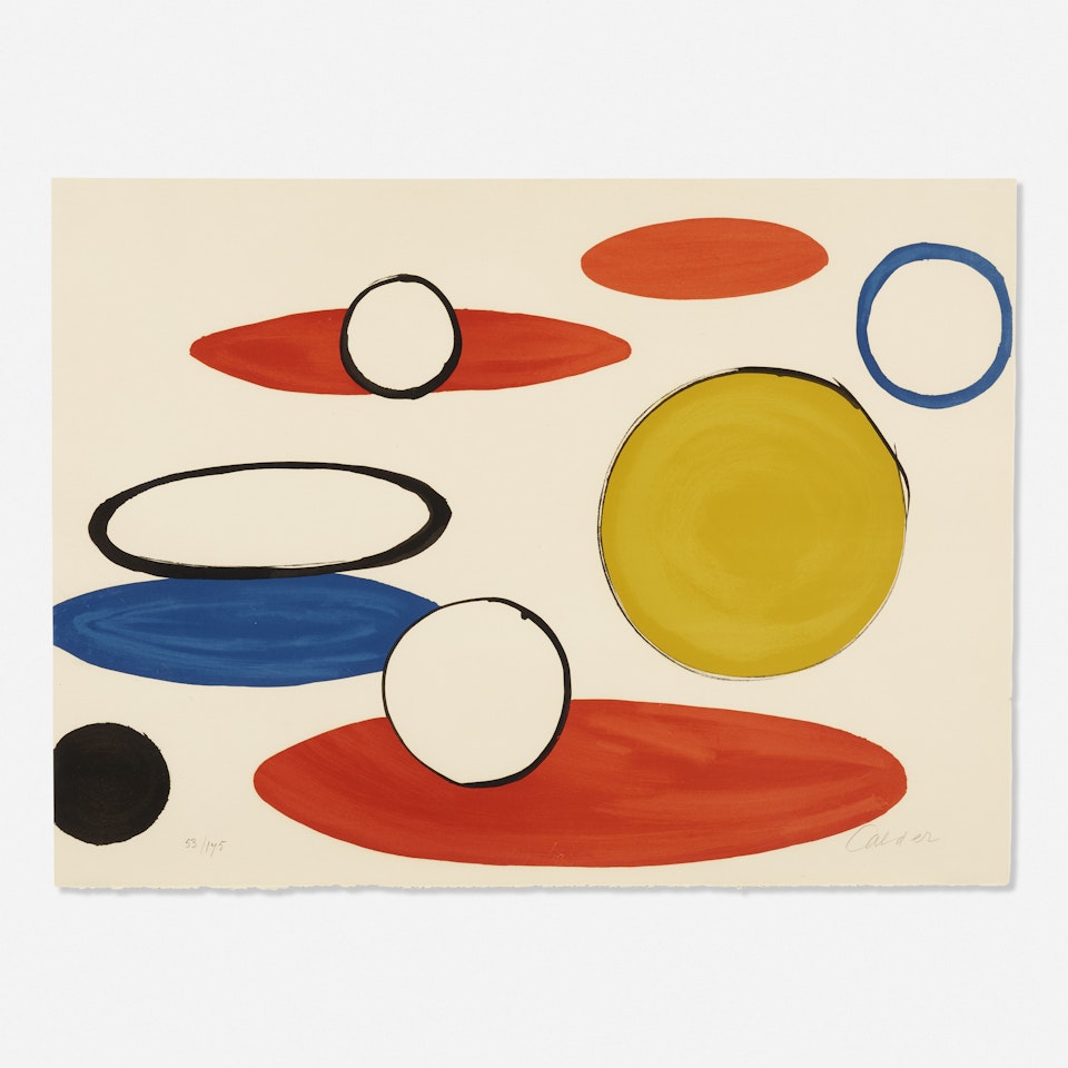 White Circles and Ellipses from the Our Unfinished Revolution portfolio by Alexander Calder