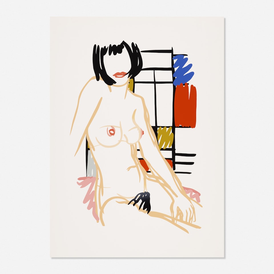 Monica Sitting with Mondrian by Tom Wesselmann