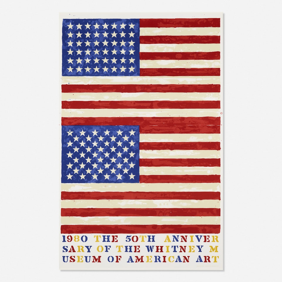 Two Flags (Whitney Museum of American Art 50th Anniversary) by Jasper Johns