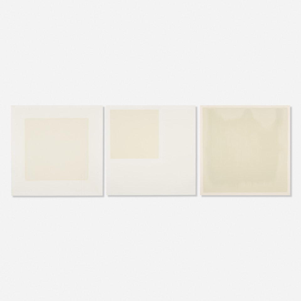 Untitled (three works) by Robert Ryman