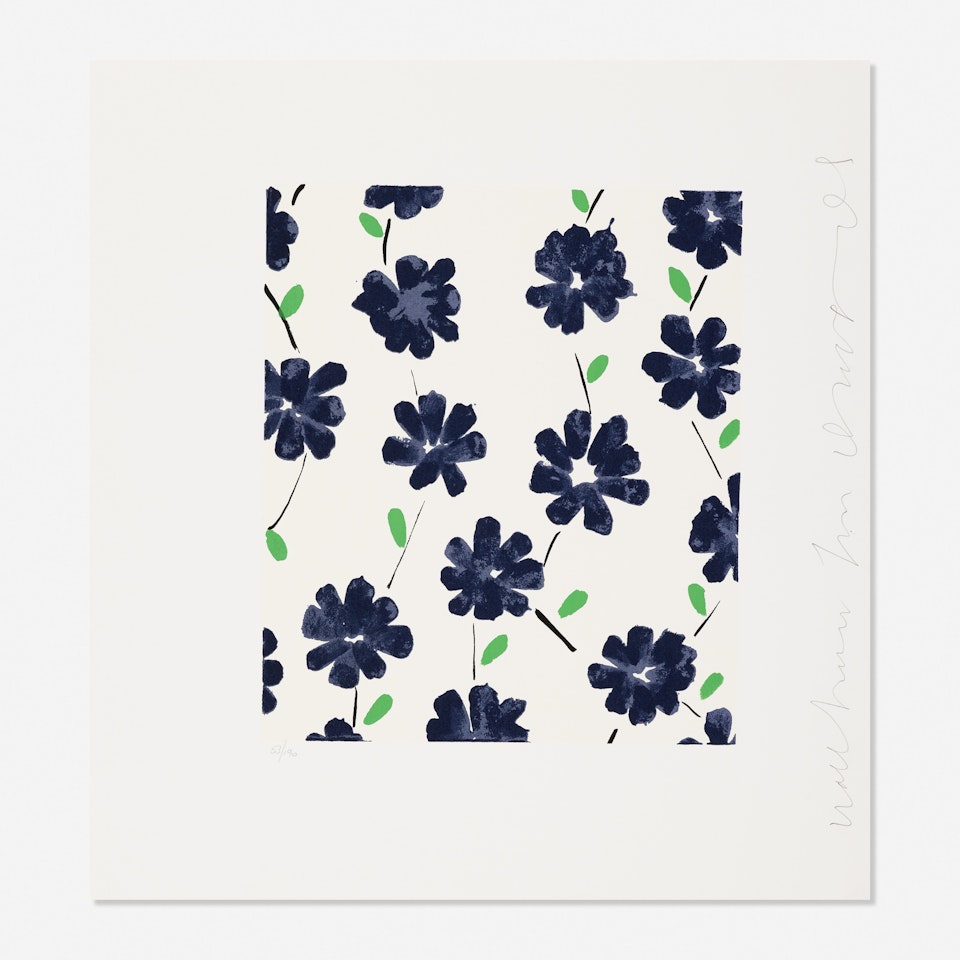 Untitled (Dark Purple with Green) from Wall Flowers 2 by Donald Sultan