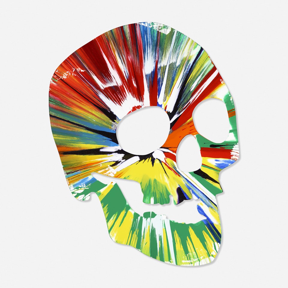 Skull Spin Painting by Damien Hirst