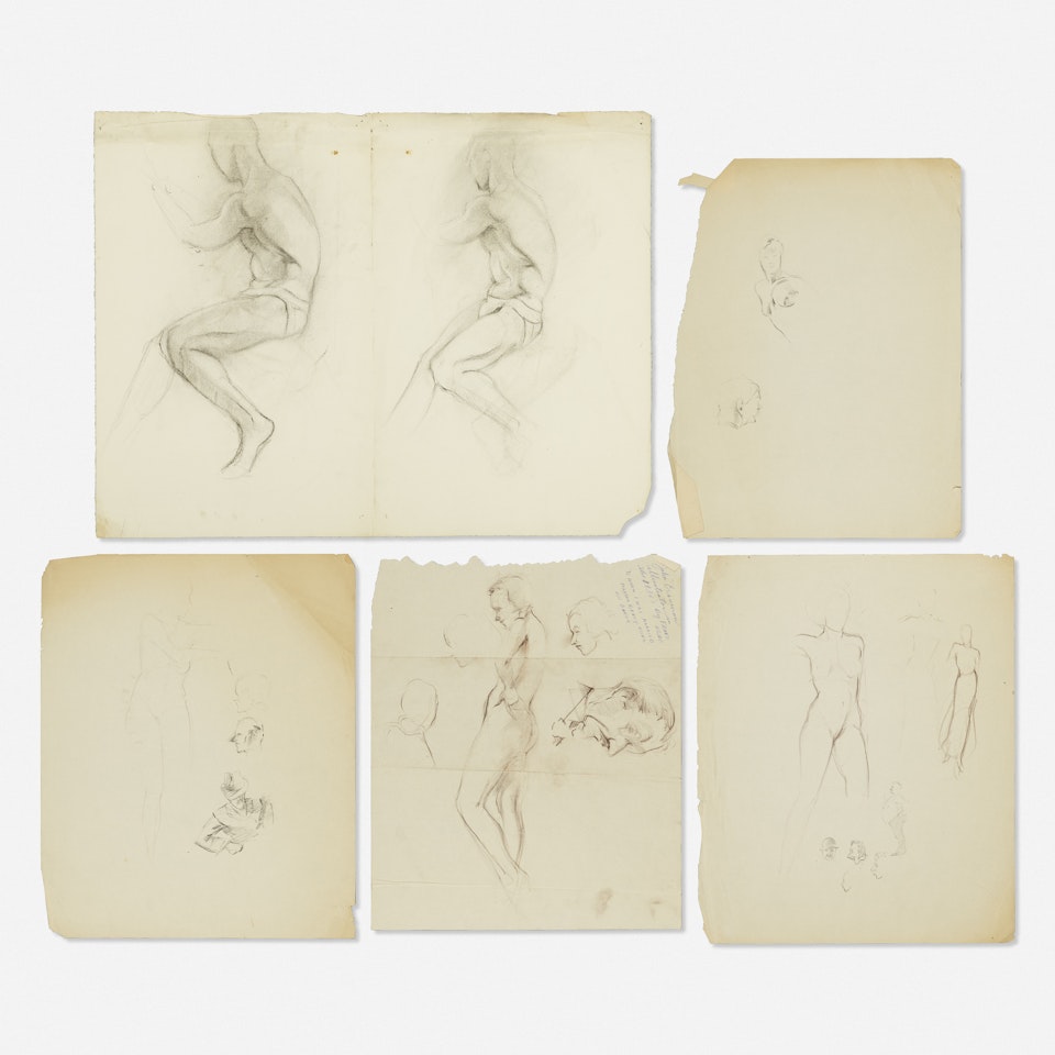 Untitled (Figure Sketch) (five works) by Franz Kline
