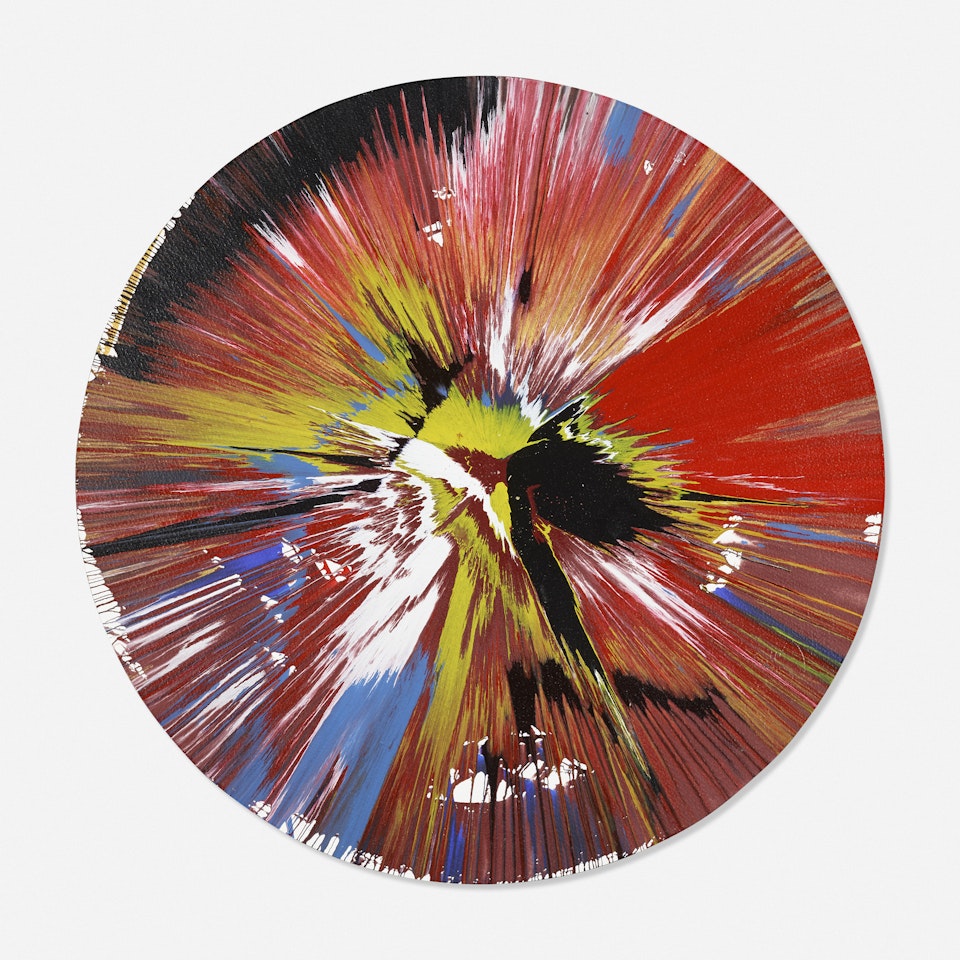 Signed Circle Spin Painting by Damien Hirst