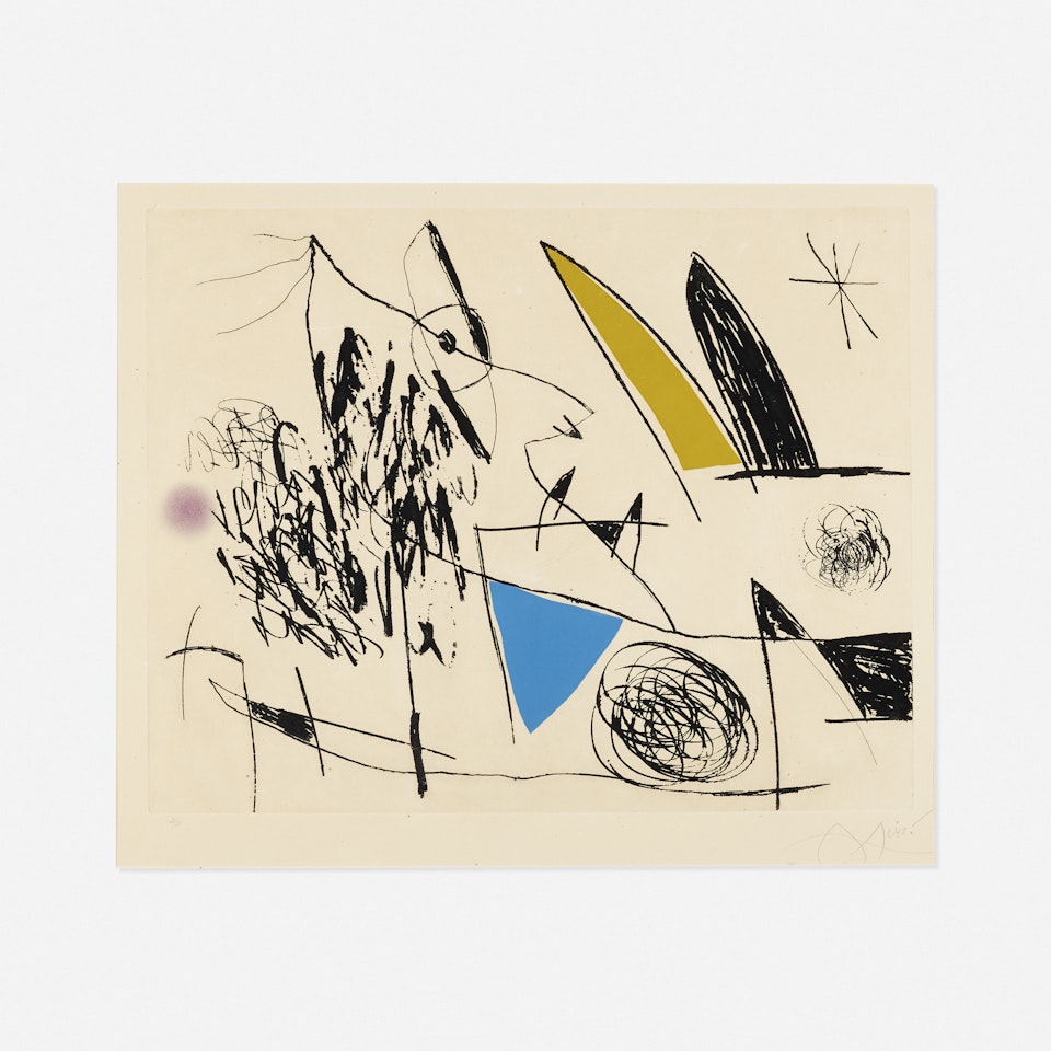 Plate VII from Série Mallorca by Joan Miró