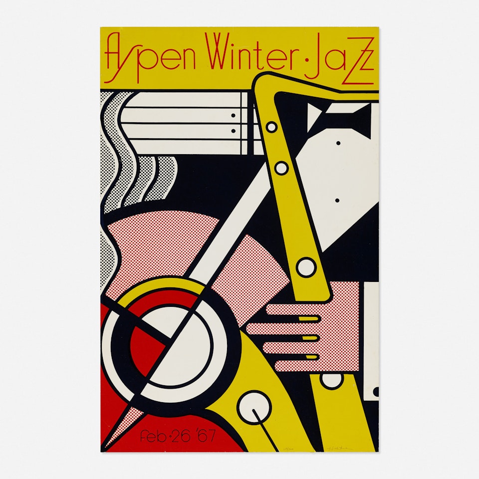 Aspen Winter Jazz Poster by Roy Lichtenstein