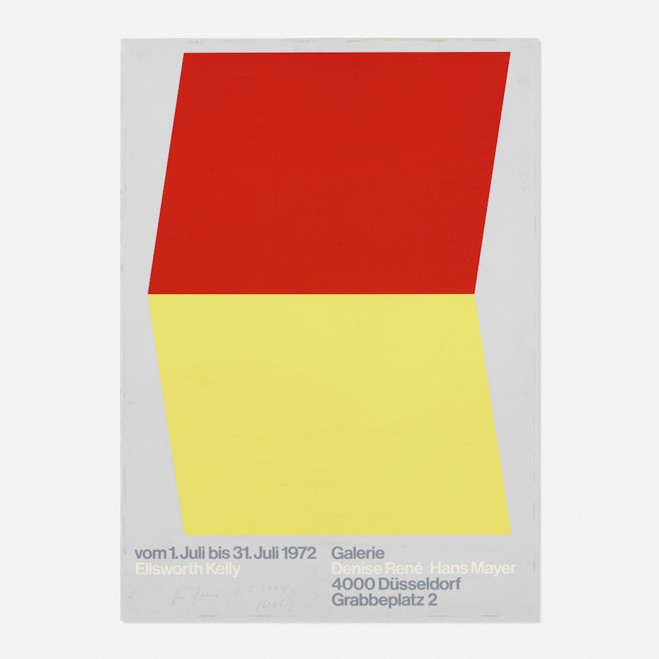 Exhibition Poster for Galerie Denise René Hans Mayer by Ellsworth Kelly