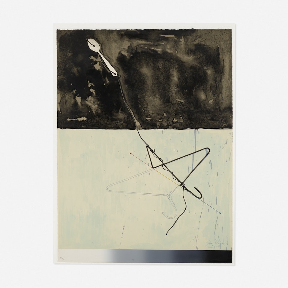 Coat Hanger and Spoon, from the Fragments-According to What series by Jasper Johns