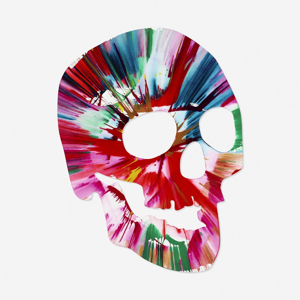 Skull Spin Painting by Damien Hirst