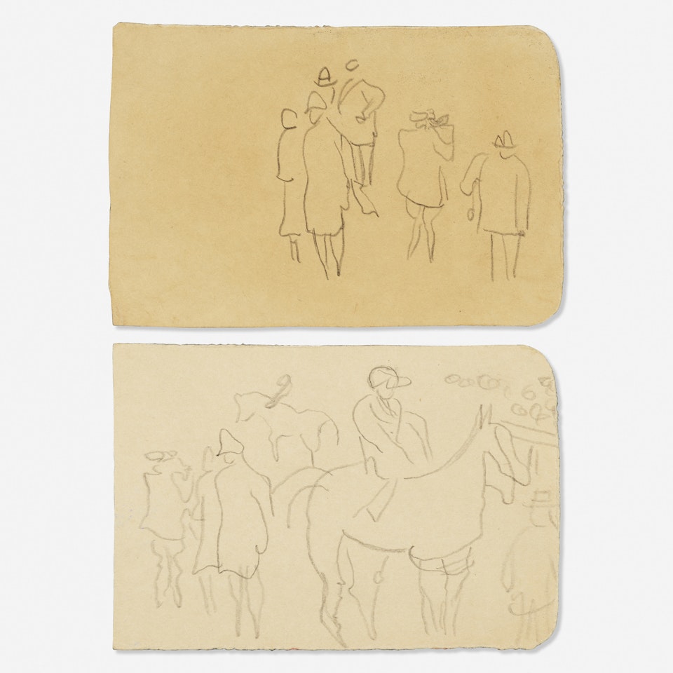 Pair of sketches by Raoul Dufy