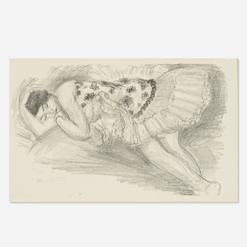 Danseuse endormie au divan (from Dix danseuses) by Henri Matisse