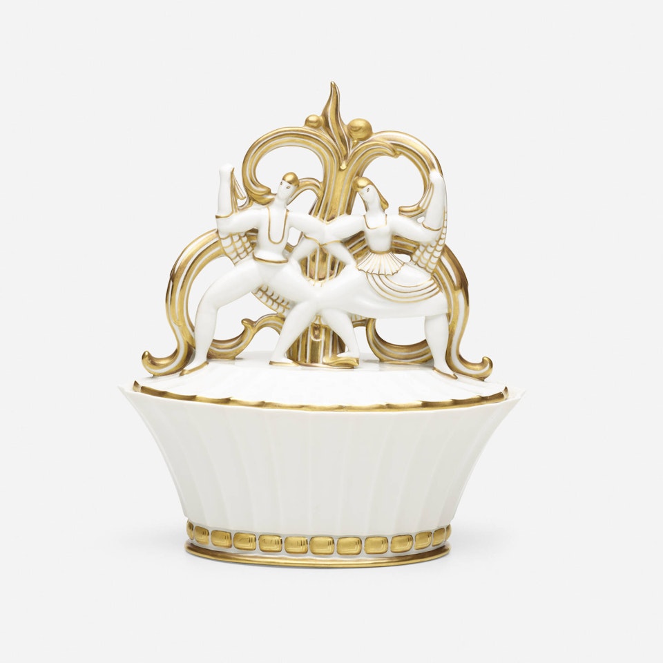 Balletto (Hommage to the Snob) covered vessel by Gio Ponti