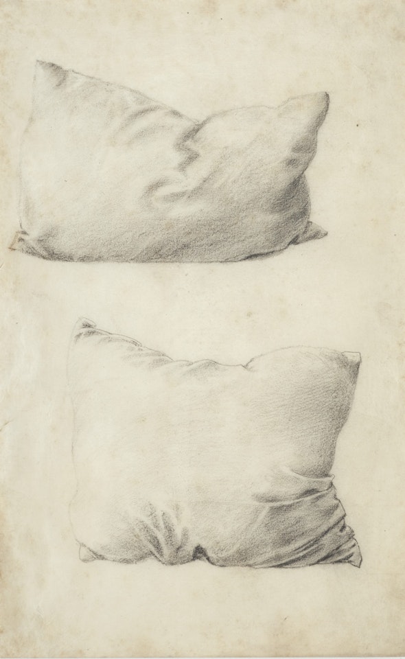 Studies Of Pillow by Edward Coley Burne-Jones