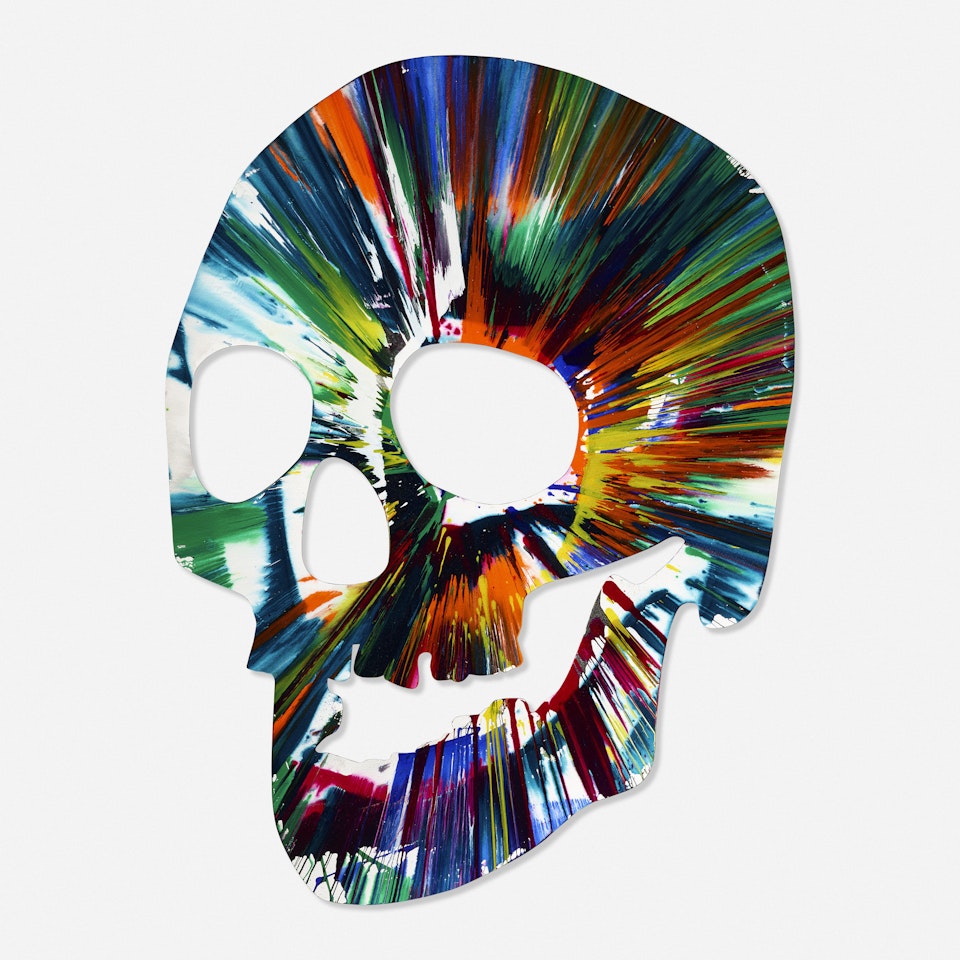 Signed Skull Spin Painting by Damien Hirst