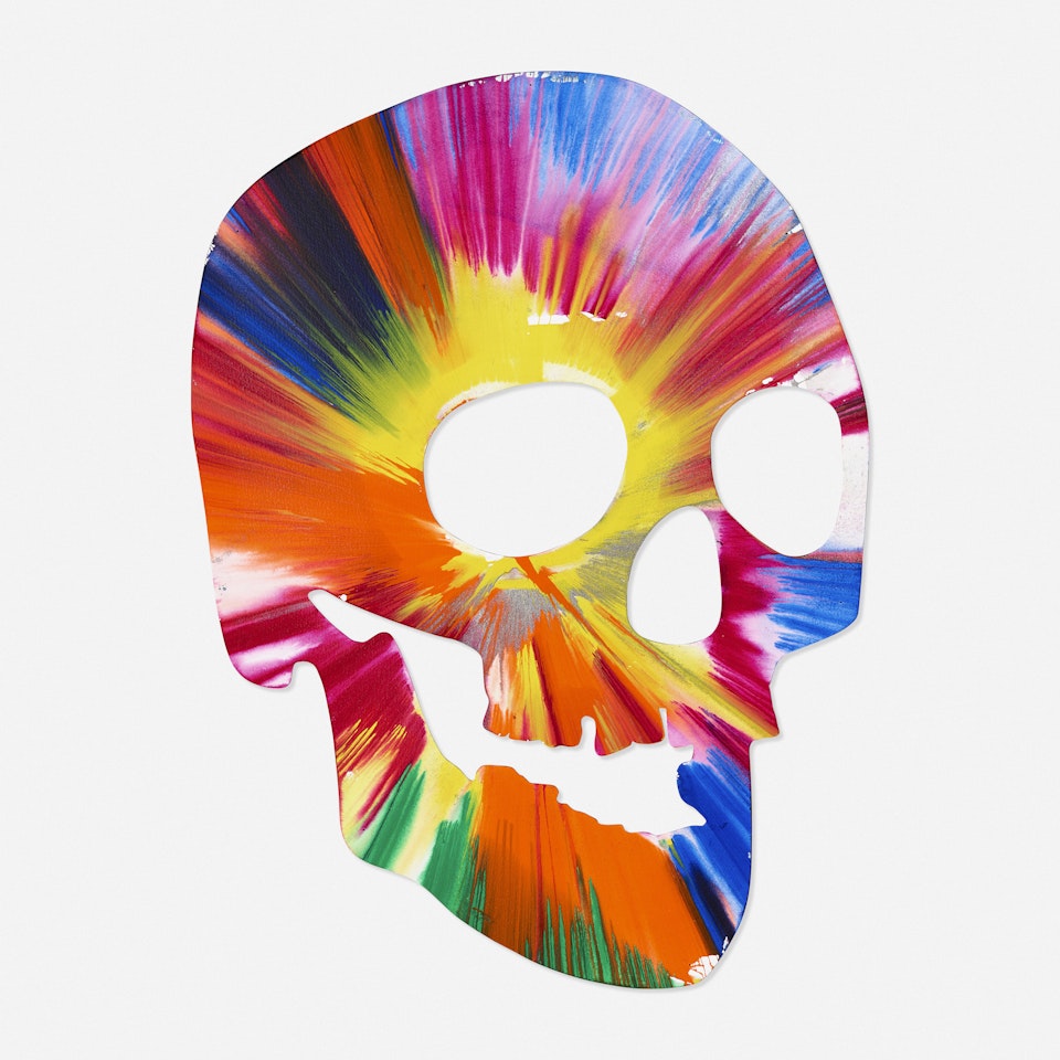 Skull Spin Painting by Damien Hirst