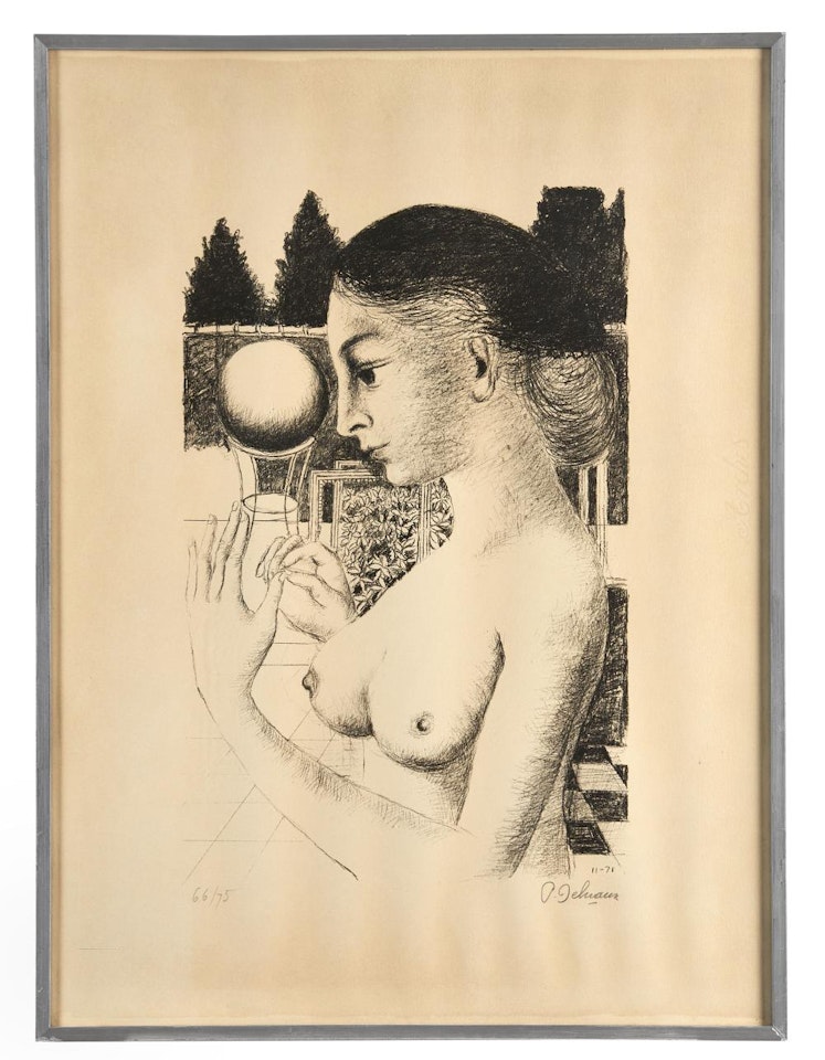 La femme à la boule by Paul Delvaux