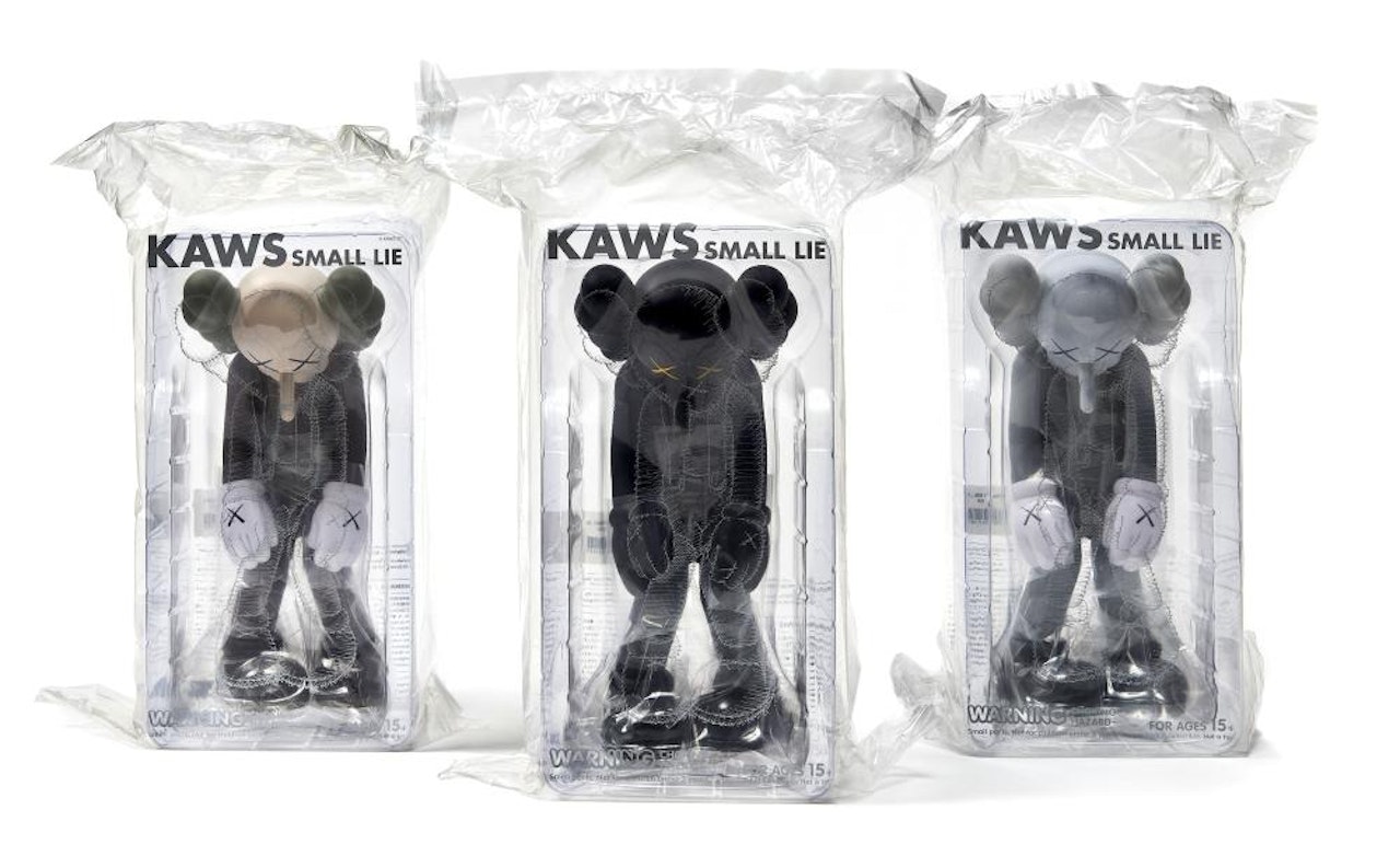 Small Lie (grey, brown, black) by Kaws