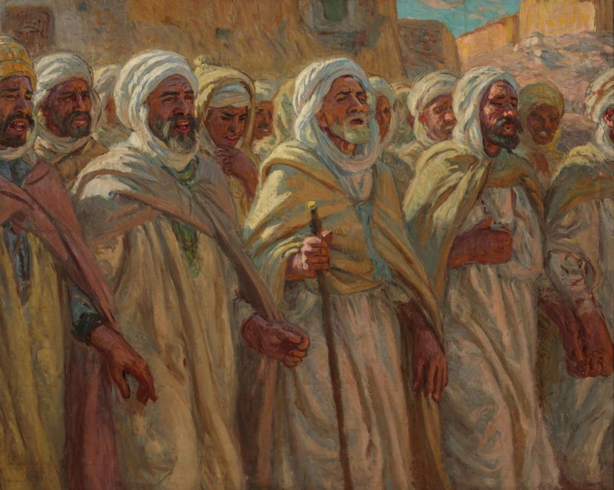 La marche silencieuse (La procession) by Etienne Alphonse Dinet