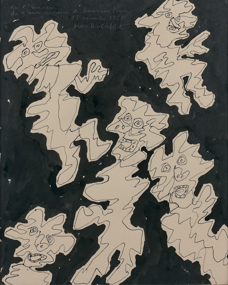 GROUPE (CINQ PERSONNAGES) by Jean Dubuffet