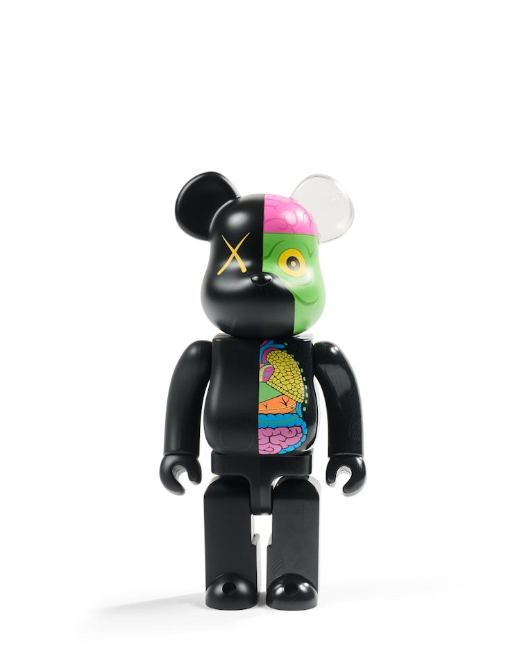 Be@rbrick Dissected 400% (Black) by Kaws