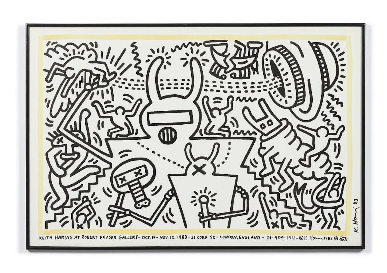 Affiche At Robert Fraser Gallery by Keith Haring