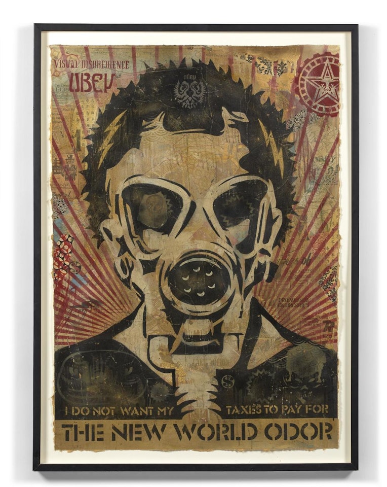 Obey New World Odor Collage by Shepard Fairey