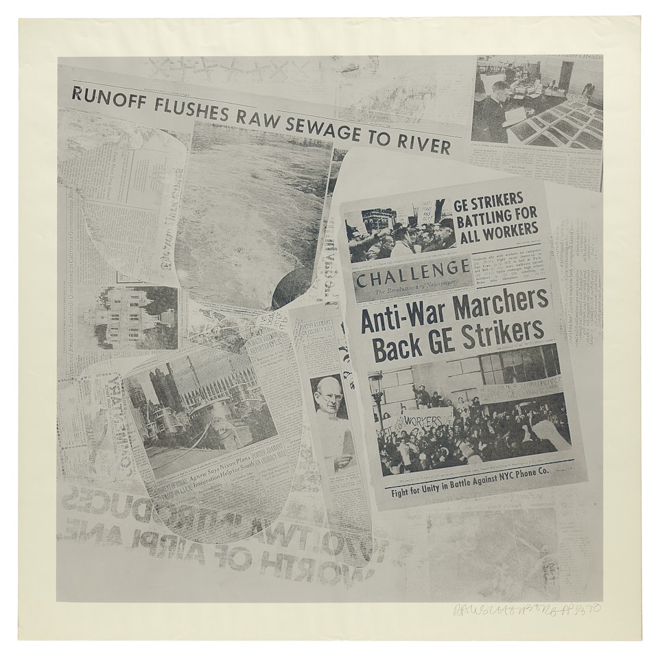 One Plate, da: Surface Series from Currents by Robert Rauschenberg