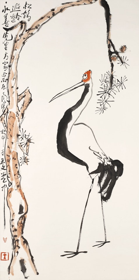 Crane and Pine by Ding Yanyong