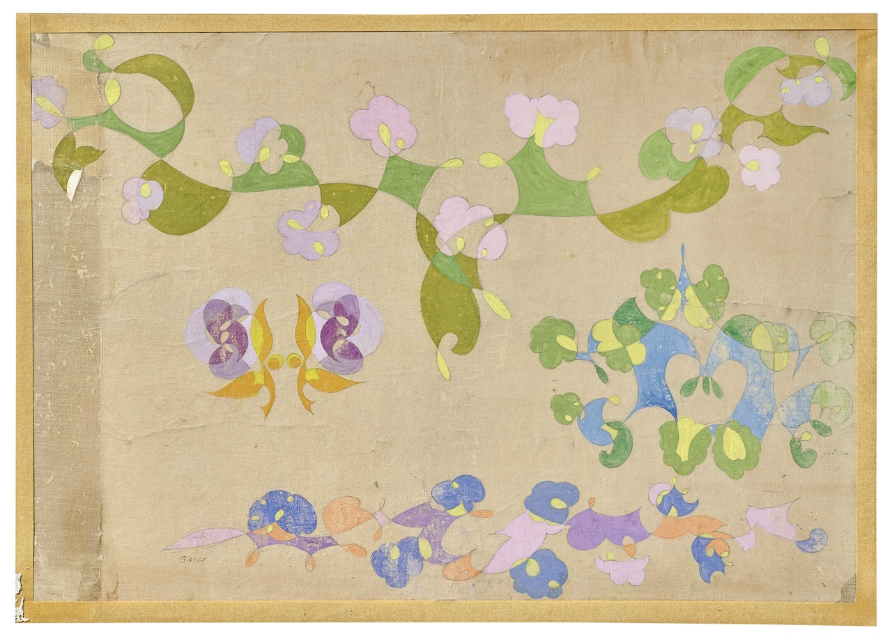 Motivi decorativi con stilizzazioni floreali by Giacomo Balla