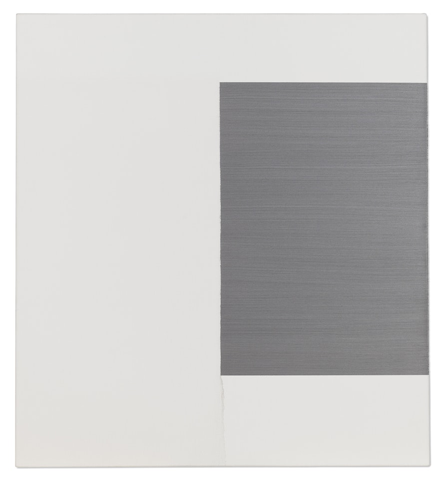 Exposed Painting, Pewter on White by Callum Innes